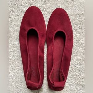 Arche Laius Red Nubuck Ballet Flat Sz 38- Excellent Condition